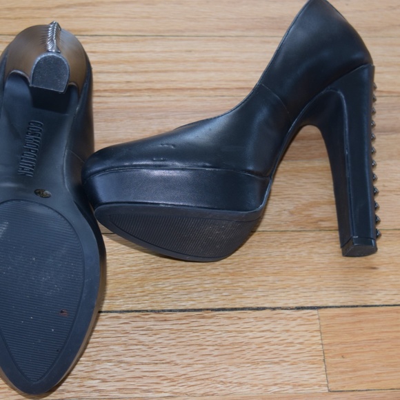 Women's Cosmopolitan Black Studded High Heel Pump Size 8.5 - Picture 6 of 6